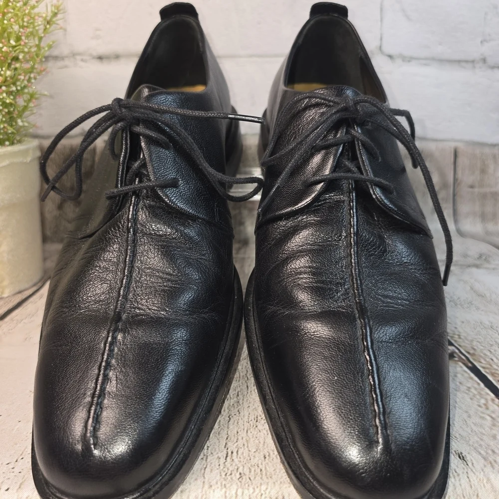 COLE HAAN BECKETT DERBY OXFORD SHOES LEATHER LACE UP MENS BLACK SIZE 9M